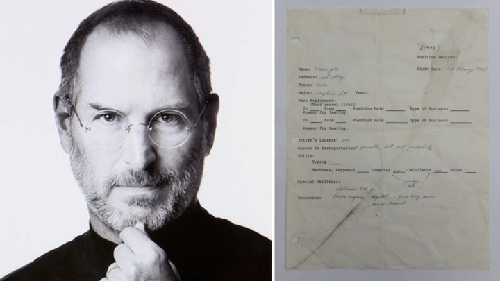 Đơn xin việc đầu tiên của Steve Jobs được mua lại với giá hơn 200.000 USD